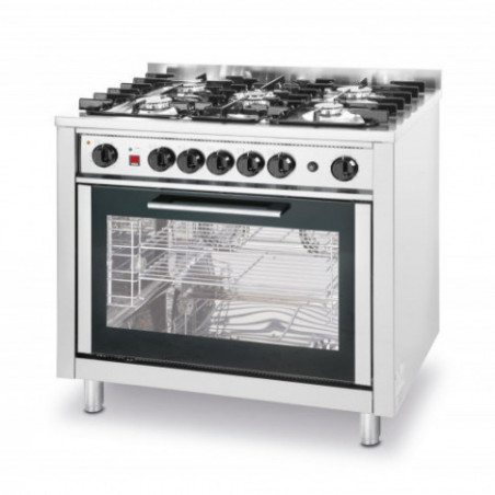 Gas cooker 5-pits KCV96P - with electric oven GN 1/1