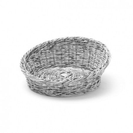 Angled bread basket - 370x60/120 mm stone wash PP