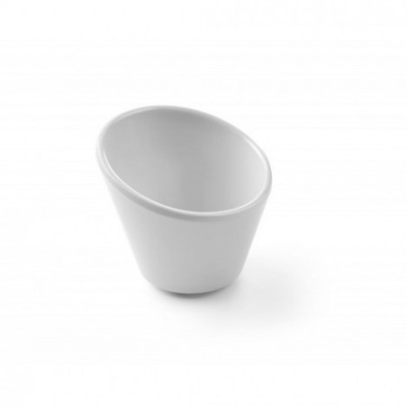 Snedskuren skål, Velocity - 70x70x60 mm vit melamin