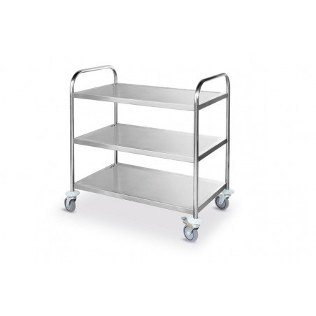 Serveringsvagn i rostfritt - flatpack
