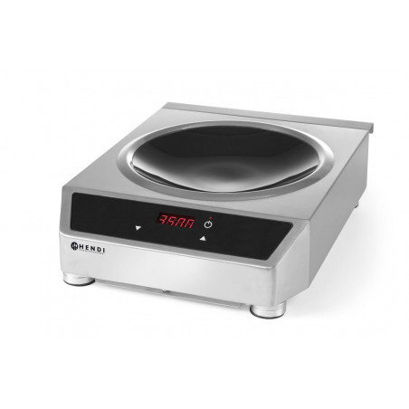 Induktionswok 3,5kW - rostfri med digital kontroll