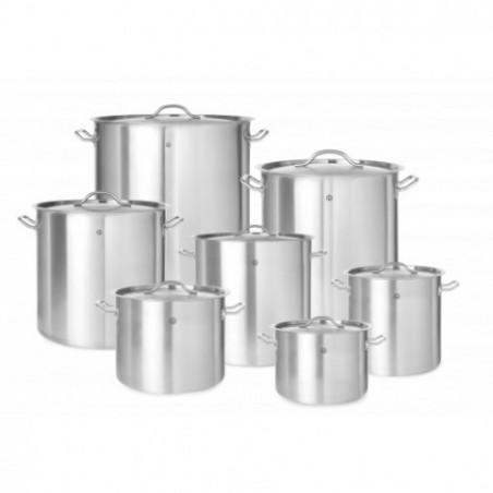 Hög kittel med lock - Induktion - 71 liter - sandwichbotten