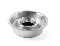 Ashtray with lower tray 140 mm - s/s