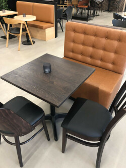 Bordsskiva 60x60 massiv rökt ek