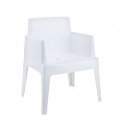 Box chair vit stol