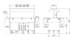 Buffevagn kall, Heko, 3-6 GN
