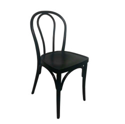 Caféstol Freiburg rustik - Svart/brun