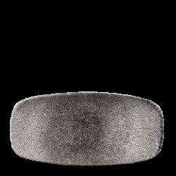 Churchill Raku Quartz Black Chefs Oblong Tallrik 12,7x26,9cm