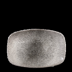 Churchill Raku Quartz Black Chefs Oblong Tallrik 15,7x23,7cm