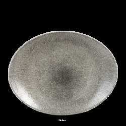 Churchill Raku Quartz Black Orbit Oval Tallrik 32,4cm