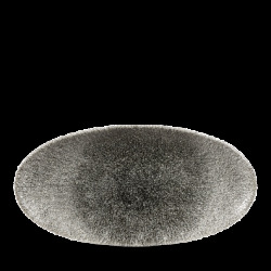 Churchill Raku Quartz Black Oval Chefs Tallrik 15x29,9cm