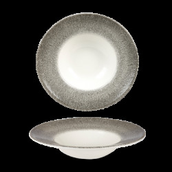 Churchill Raku Quartz Black Profile Wide Rim Bowl Med 24cm