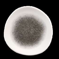 Churchill Raku Quartz Black Round Trace Tallrik 21cm