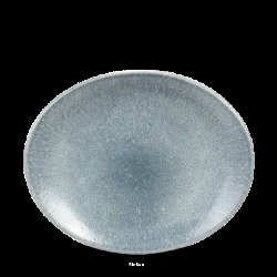 Churchill Raku Topaz Blue Orbit Oval Tallrik 26,5cm