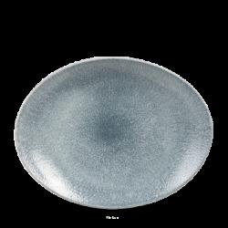 Churchill Raku Topaz Blue Orbit Oval Tallrik 32,4cm