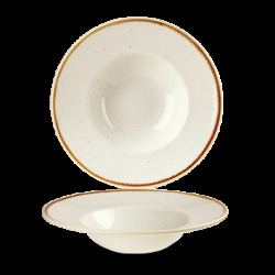 Churchill Stonecast Barley White Profile Wide Rim Bowl Med 24cm