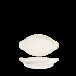 Churchill Stonecast Barley White Small Oval Eared Dish 11,3x20,5cm