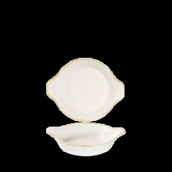 Churchill Stonecast Barley White Small Round Eared Dish 15x18cm