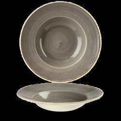 Churchill Stonecast Grey Profile Wide Rim Bowl Large 28cm