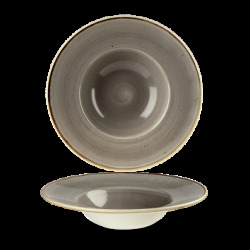 Churchill Stonecast Grey Profile Wide Rim Bowl Med 24cm