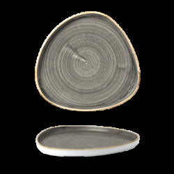 Churchill Stonecast Grey Triangle Walled Chefs Tallrik 26cm