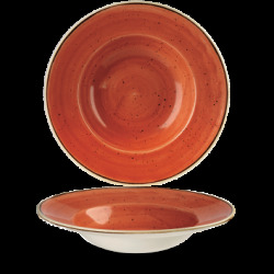 Churchill Stonecast Orange Profile Wide Rim Bowl Large 28cm