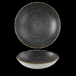 Churchill Stonecast Raw Black Djup Tallrik 18,2cm