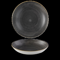 Churchill Stonecast Raw Black Evolve Djup Tallrik 24,8cm