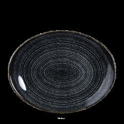 Churchill Studio Prints Charcoal Black Orbit Oval Tallrik 32,4cm