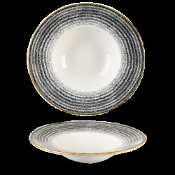 Churchill Studio Prints Charcoal Black Profile Wide Rim Bowl Large 28cm