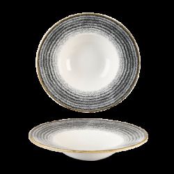 Churchill Studio Prints Charcoal Black Profile Wide Rim Bowl Med 24cm