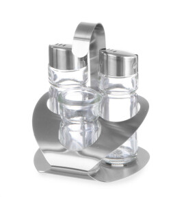 Condiment set 3-piece - pepper, salt, toothpicks
