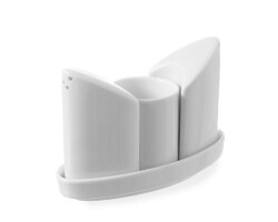 Condiment set - pepper, salt, toothpickholder