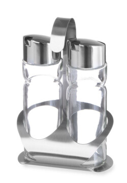 Condiment set s/s - oil, vinegar