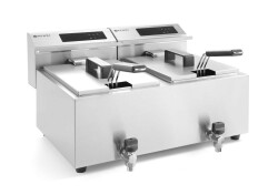 Deep fryer Mastercook digital - with drain tap - 2 x 8 l