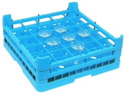Diskkorg "DELUXE" Glas 5x5 (Ø85mm) - 500x500x190mm, Fagor