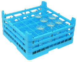 Diskkorg "DELUXE" Glas 5x5 (Ø85mm) - 500x500x240mm, Fagor