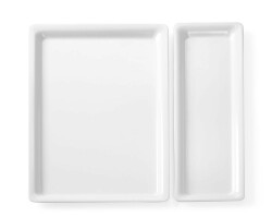 Displaybricka GN 2/3 20 mm - med tunn kant, melamin