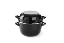 Emaljerad musselgryta med lock 3 liter