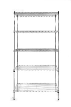 Förvaringsställ med 5 hyllor - 455x910x1830 mm svartlackerad