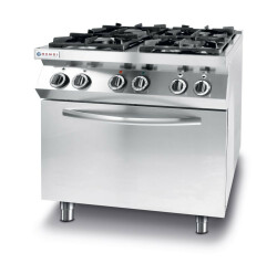 Gas cooker - 4-burner convection - GN 1/1