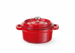 Gjutjärnsgryta emaljerad, HENDI, 4,4L, Röd, 365x290x(H)115mm