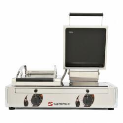 Glaskeramisk klämgrill dubbel slät/slät - Sammic