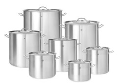 Hög kittel med lock - Induktion - 98 liter - sandwichbotten