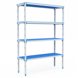 Hyllsystem med 4 hyllor, djup 555mm