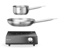 Induktionsplatta 3,5kW - SET med panna och kastrull