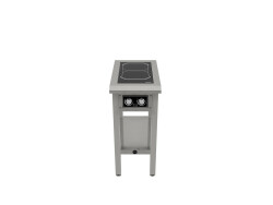 Induktionsspis semipro, 2 runda plattor, Ø220, 400x650x900mm, Norqi