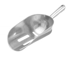 Isskopa med slits - aluminium rund 0,35 l