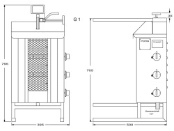 Kebabgrill Potis G1 - Gas