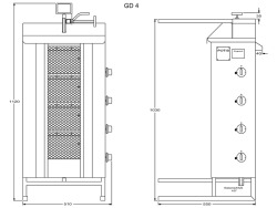 Kebabgrill Potis GD4 - Gas